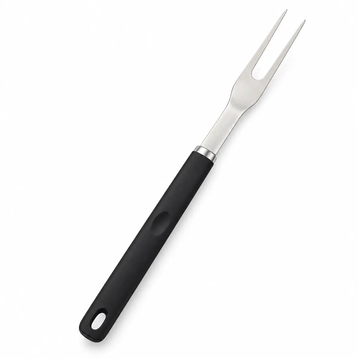 Stainless Steel BBQ Grilling Fork with Black Handle