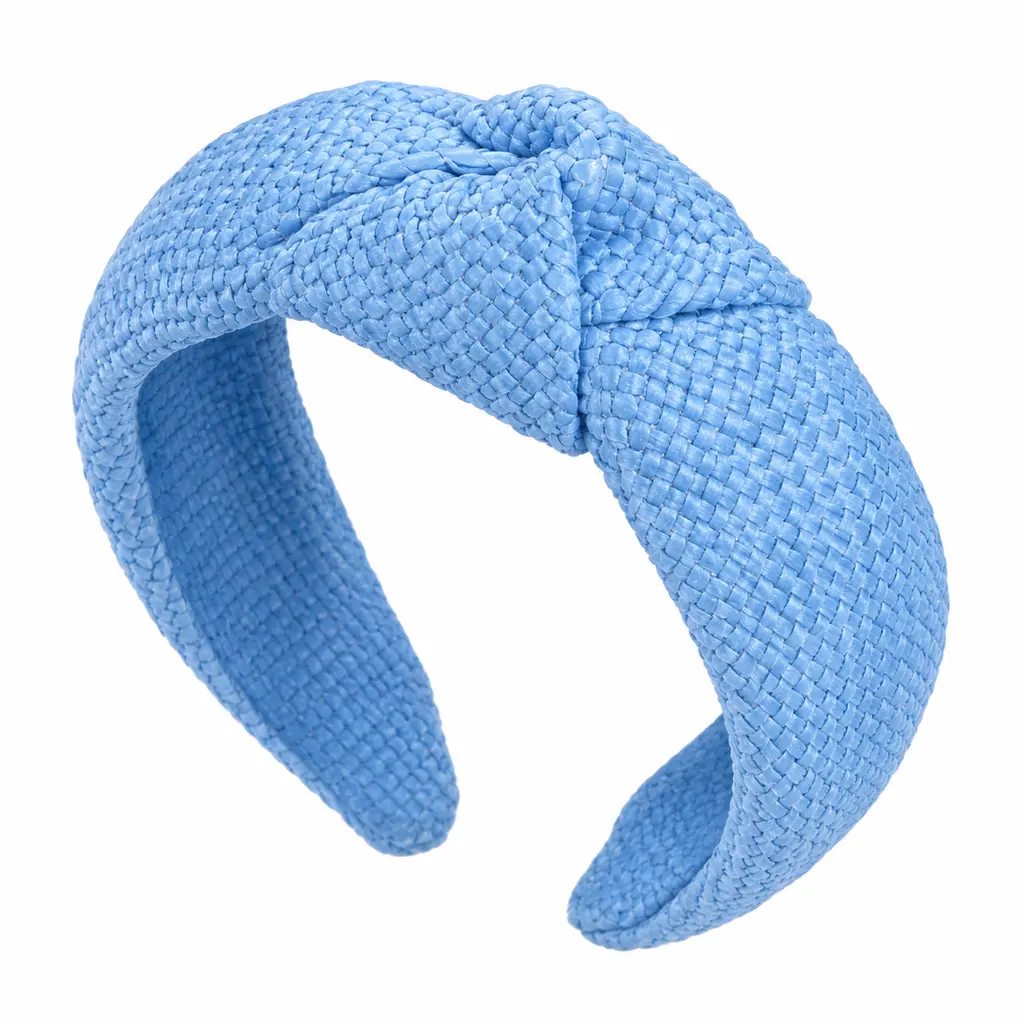 Lacura Knotted Woven Headband – Blue & Black