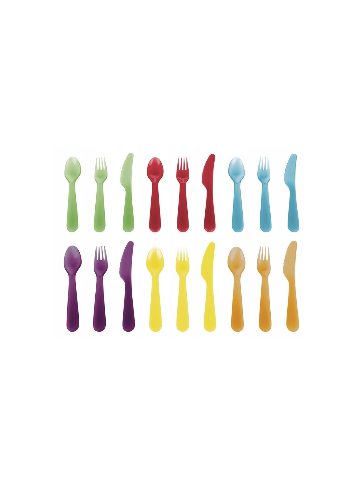 Crivit Reusable Plastic Cutlery Set – 18 Pieces