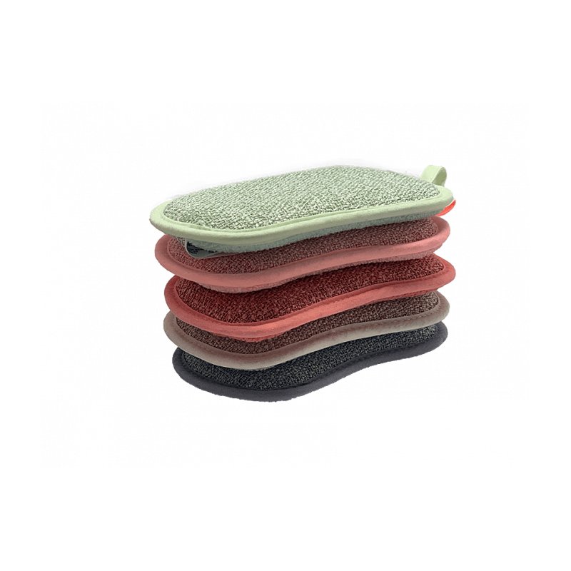 All-Purpose Double-Sided Cleaning Sponges, Pack of 6 (5 + 1), Assorted Colours, photo 2