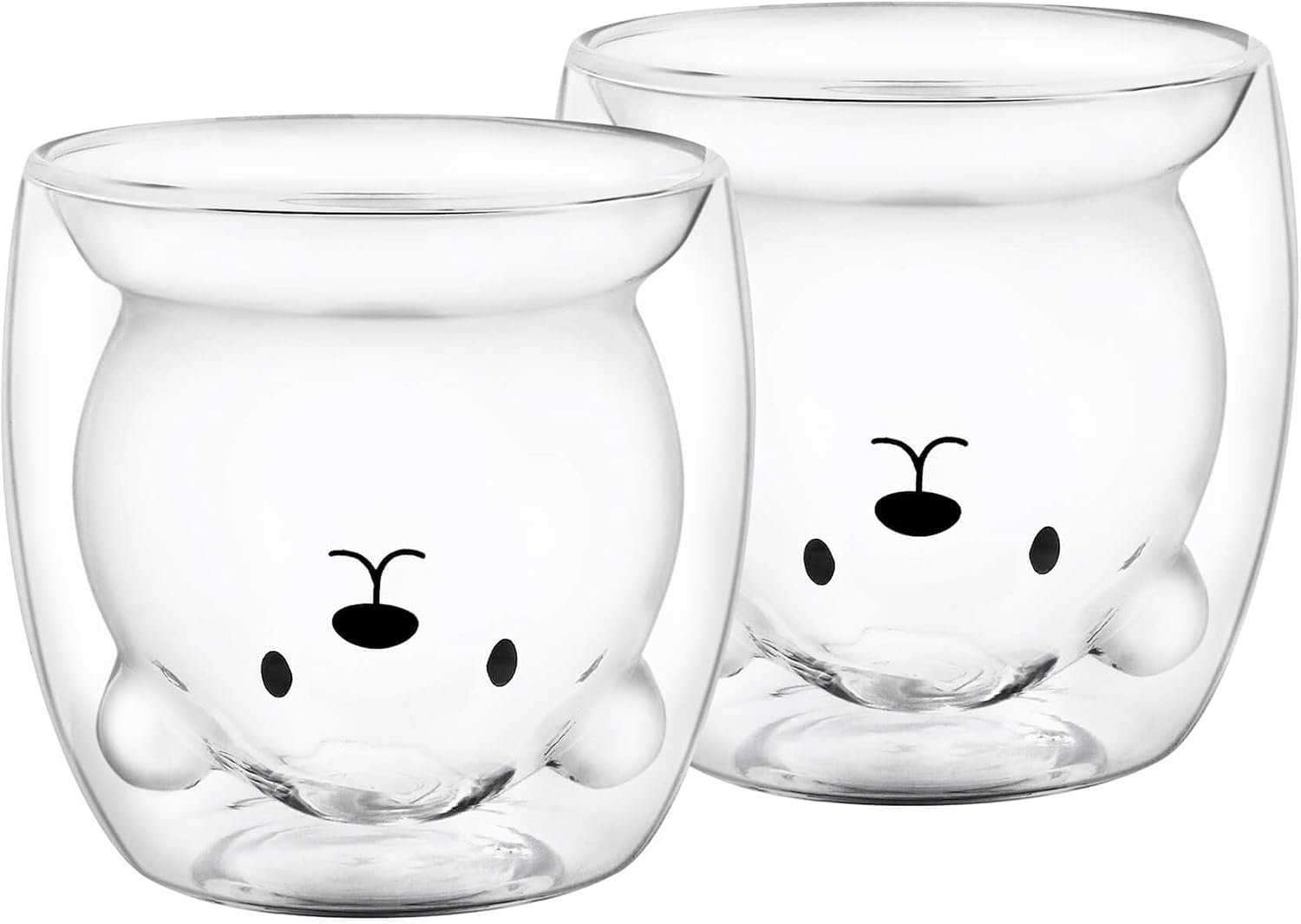 GRÄWE Double-Wall Glasses 250 ml – Set of 2, Bear Design