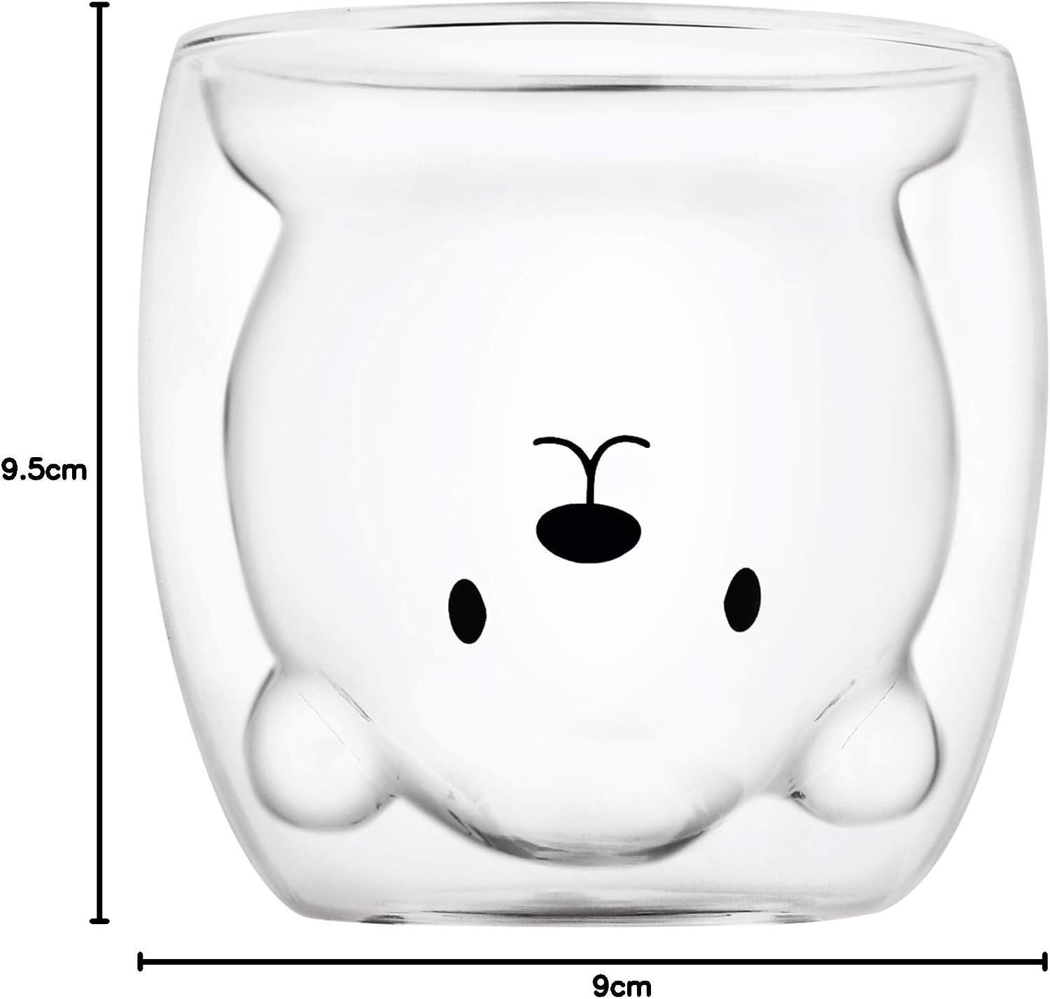 GRÄWE Double-Wall Glasses 250 ml – Set of 2, Bear Design, photo 5