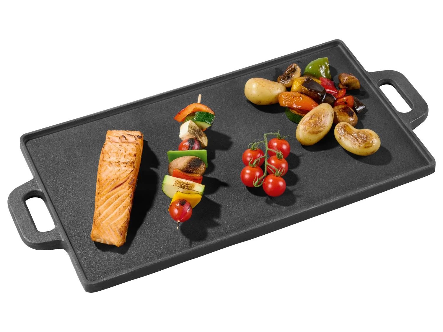 GRILLMEISTER Reversible Cast Iron Grill Plate, 49.5 x 23.5 cm, photo 3