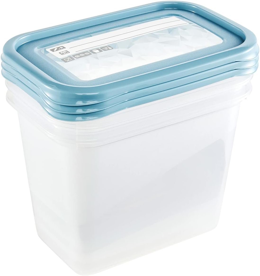 keeeper Mia Magic Ice Freezer Containers 1 L – Set of 3, Nordic Blue, photo 2