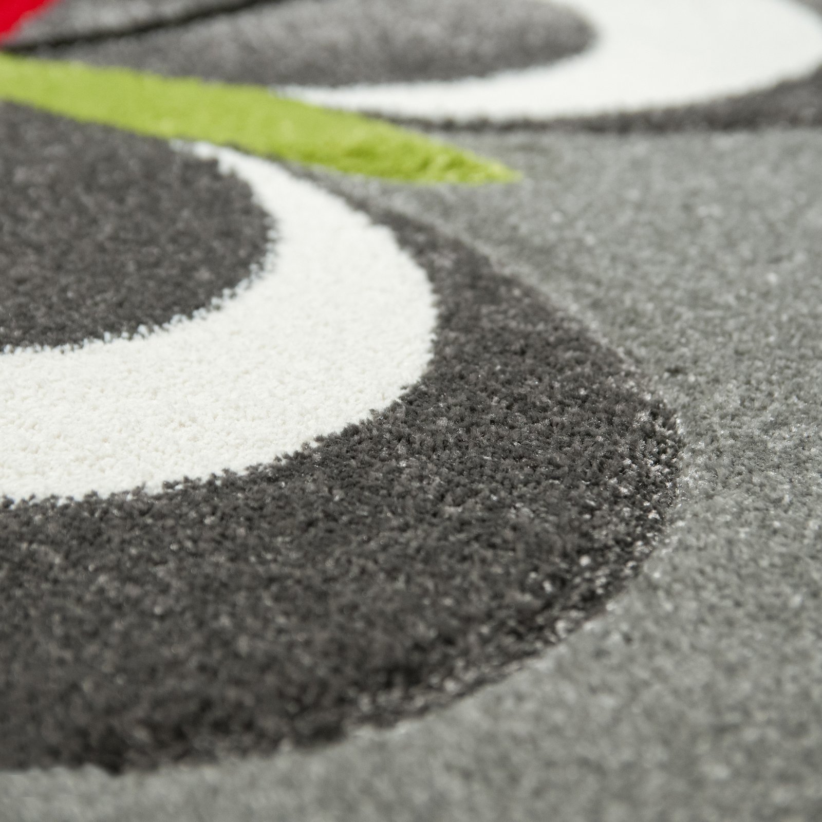 Kids' Room Butterfly Rug, Grey with Red/Green Accents, Contour-Cut, Design 772/095, photo 5