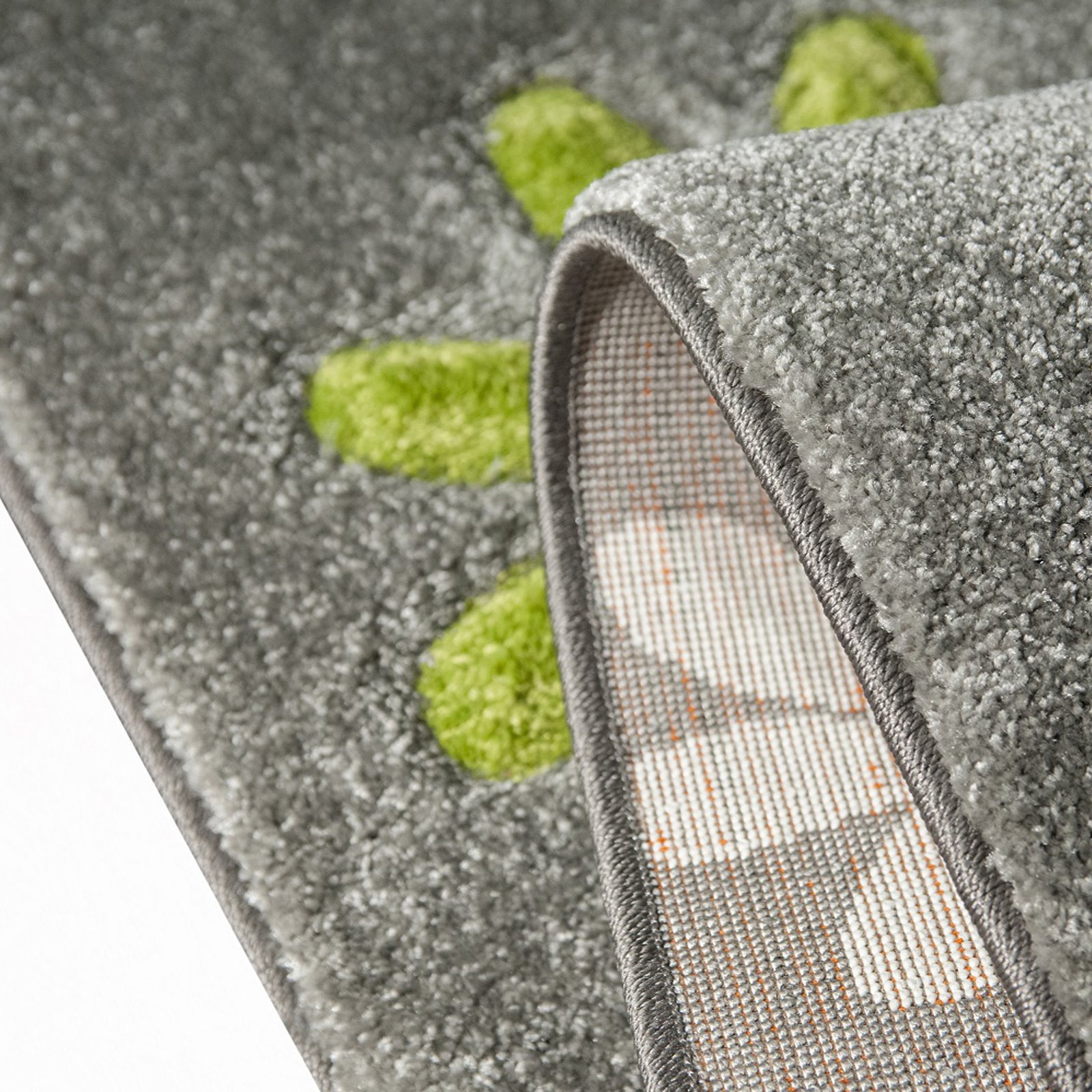 Kids' Room Butterfly Rug, Grey with Red/Green Accents, Contour-Cut, Design 772/095, photo 7