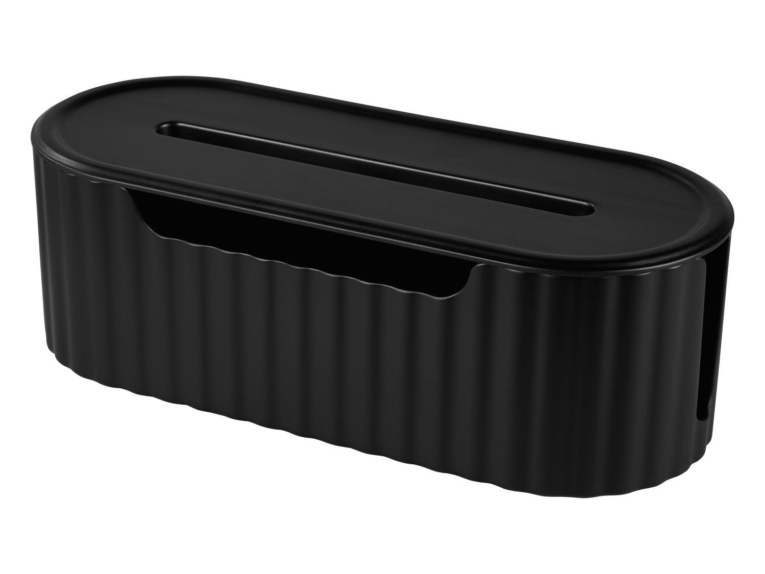LIVARNO home Cable Management Box – Black, 33 x 13 x 11 cm, photo 2