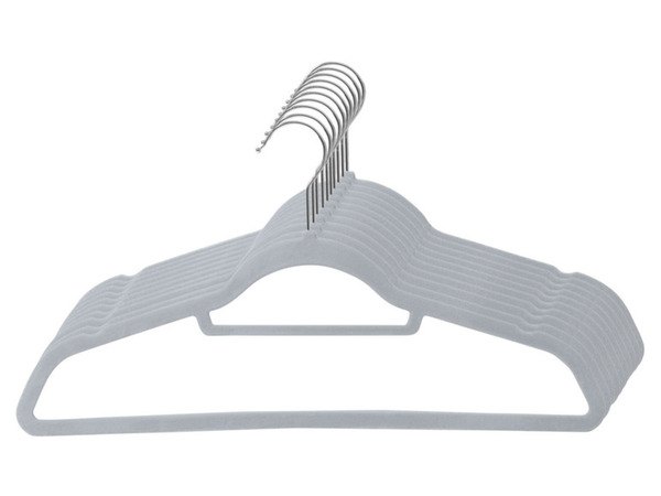 LIVARNO home Flocked Trouser & Coat Hangers, Textile-Friendly