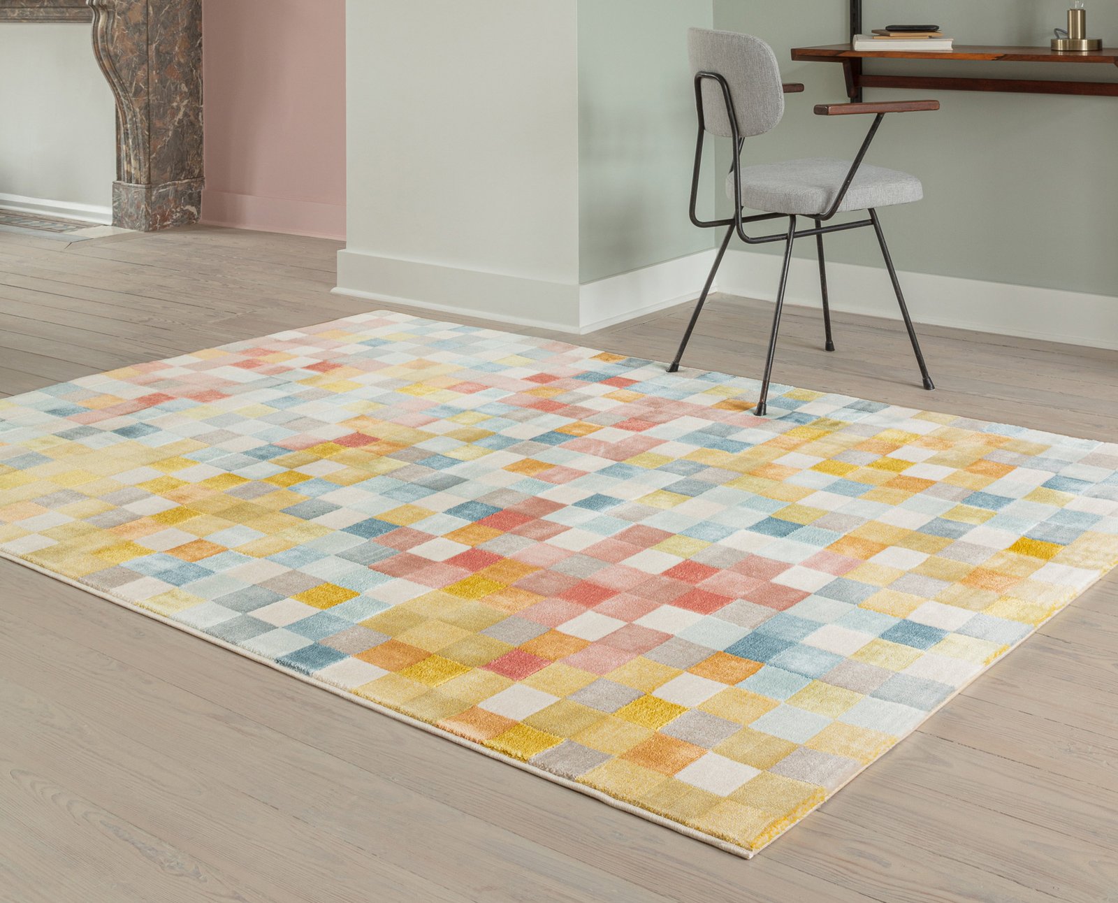Mastercraft City Multicolour Pastel Check Rug 466116 AK991, 160 x 230 cm, photo 2