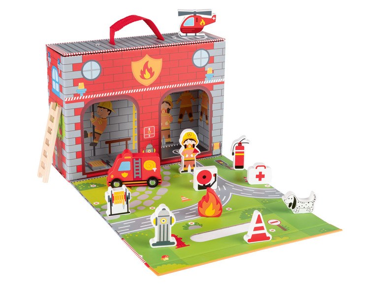 شنطة لعب خشب PLAYTIVE مركز إطفاء – 13 قطعة, photo 4