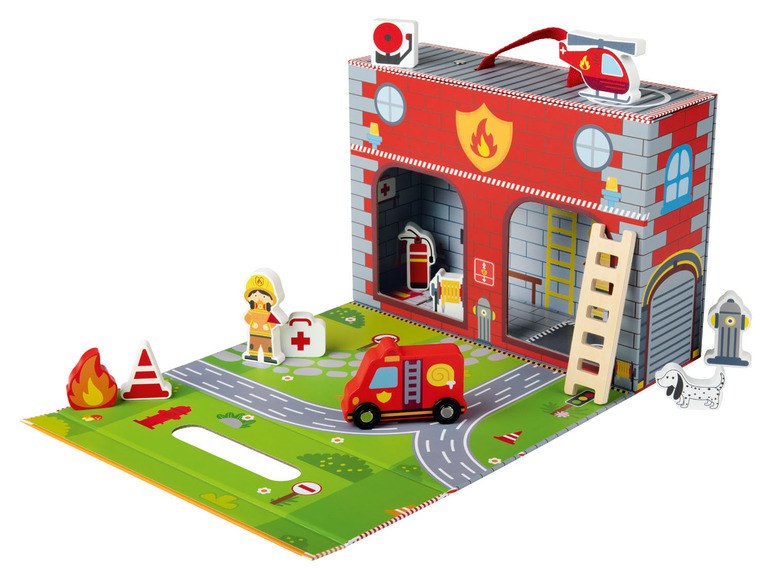 شنطة لعب خشب PLAYTIVE مركز إطفاء – 13 قطعة, photo 6