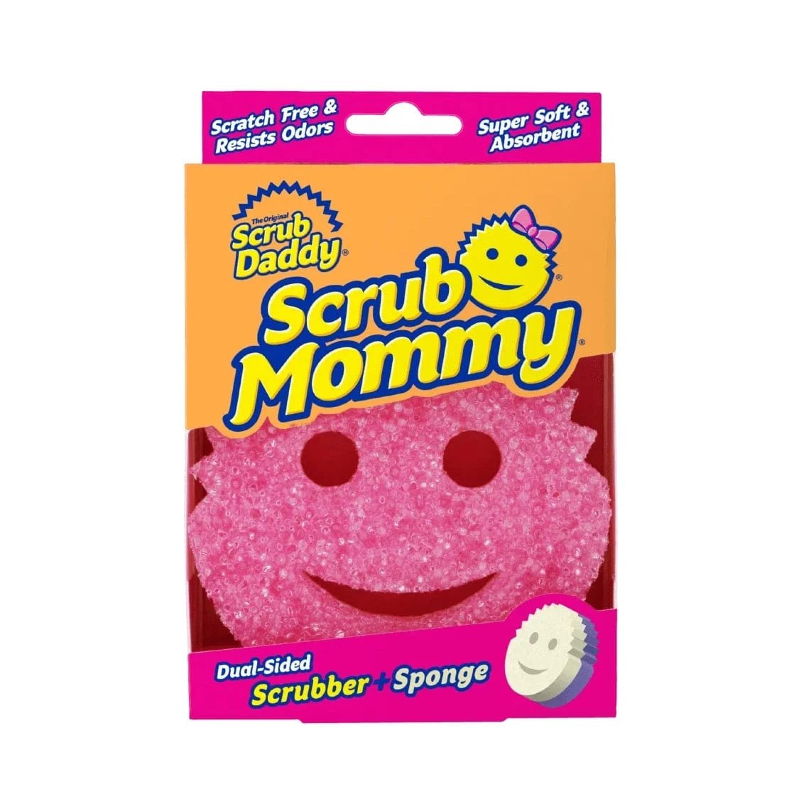 اسفنجة Scrub Daddy Scrub Mommy بوجهين، فرك وإسفنج، زهري, photo 2