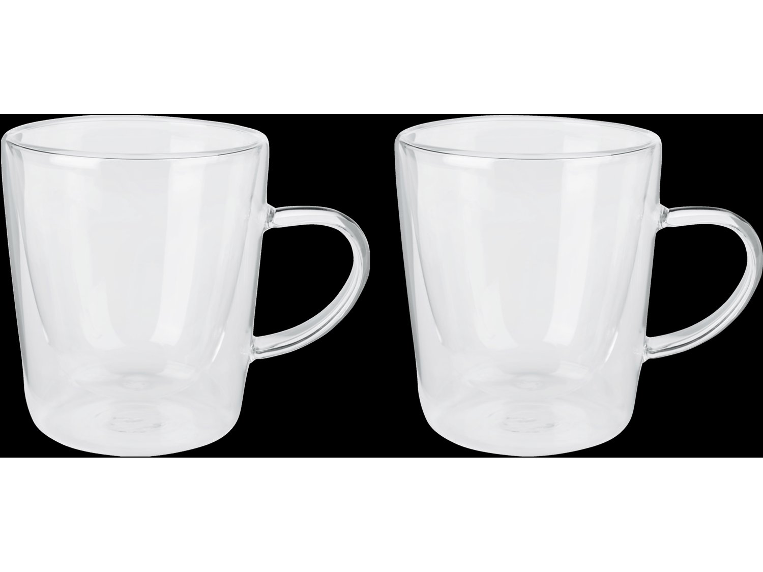 SilverCrest Double-Wall Glass Tea Mugs – Set of 2