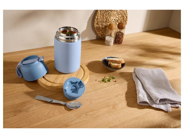 SilverCrest Insulated Food Jar 0.75 L with Folding Spoon – Blue, photo 4