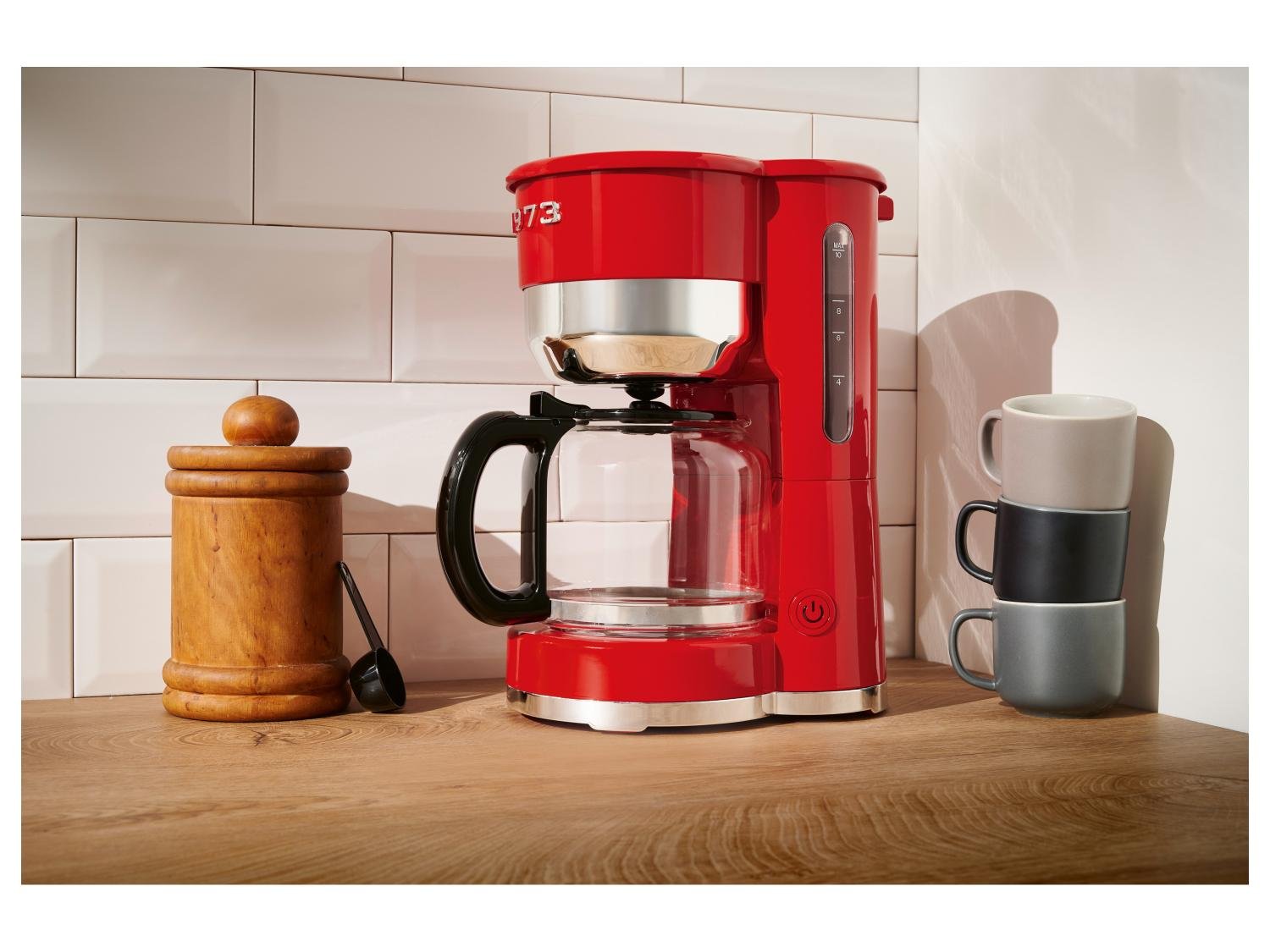 SilverCrest Retro 1973 Filter Coffee Machine SKMR 1000 A1, 1000 W, Red, photo 3