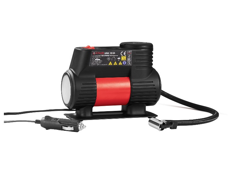 ULTIMATE SPEED 12 V Mini Compressor UMK 10 E4 with Gauge