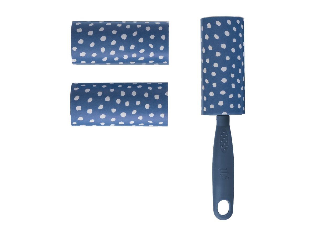 W5 Lint Roller Set, 1 Roller + 2 Refills, 120 Sheets
